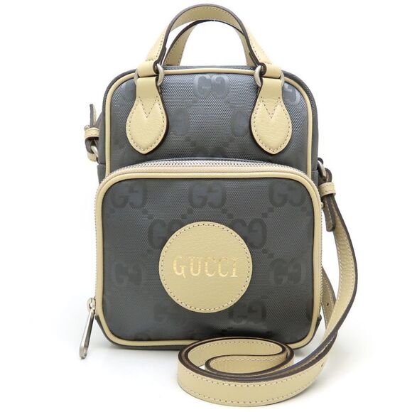 GUCCI Cream Leather Shoulder Bag
